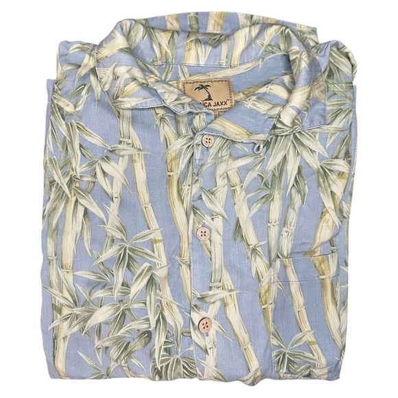 Jamaica Jaxx Men's Silk Short Sleeve Hawaiian Camp Shirt Size Medium - Picture 9 of 9